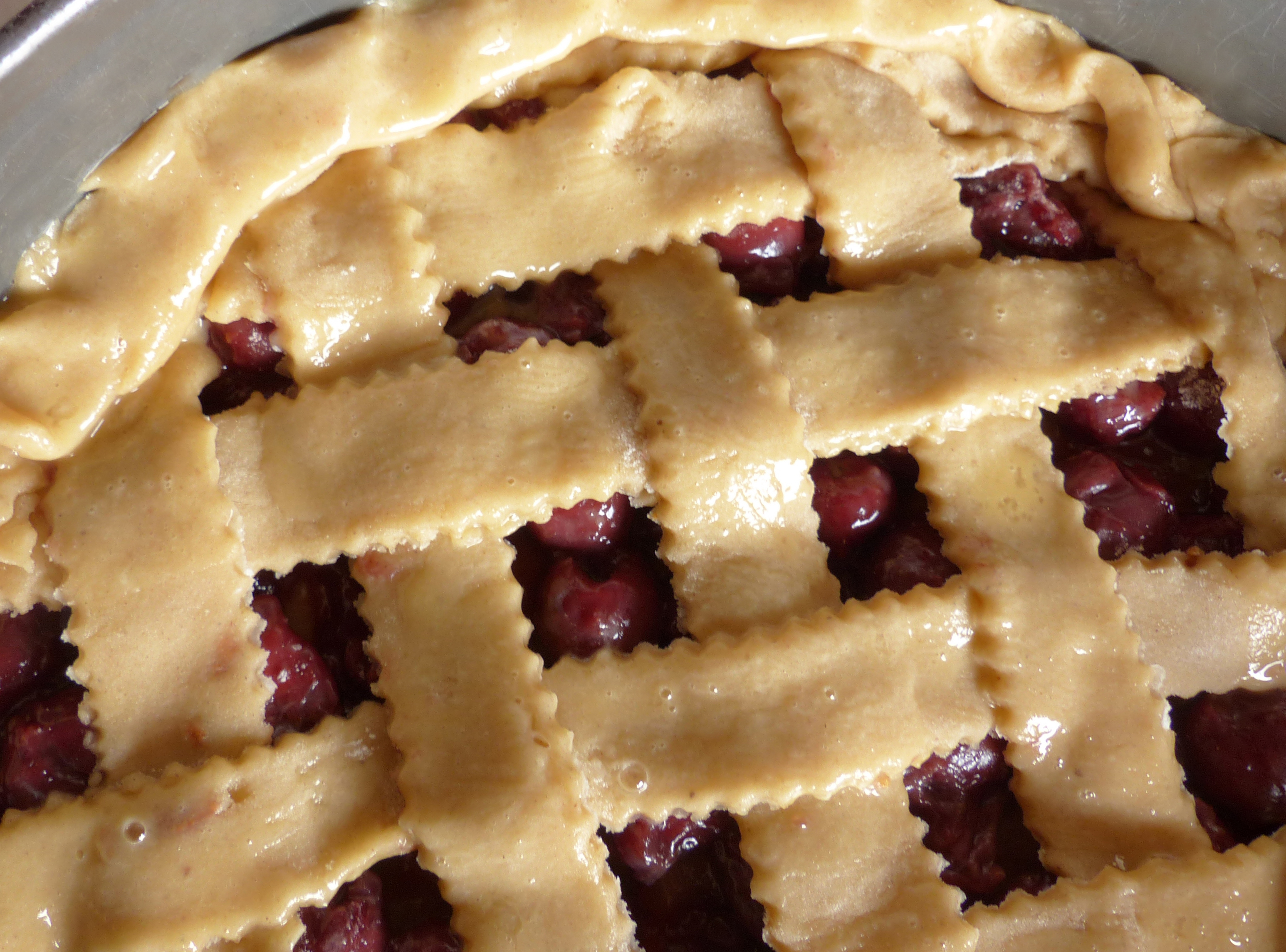 Mürbteigkuchen mit Teiggitter