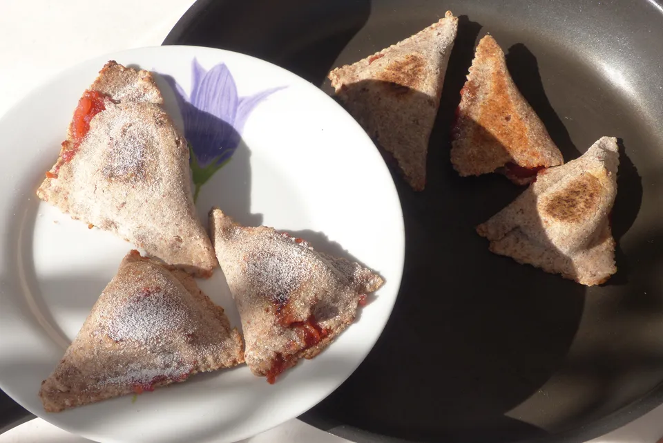 Obsttaschen, im Ofen bzw. in der Pfanne gebacken