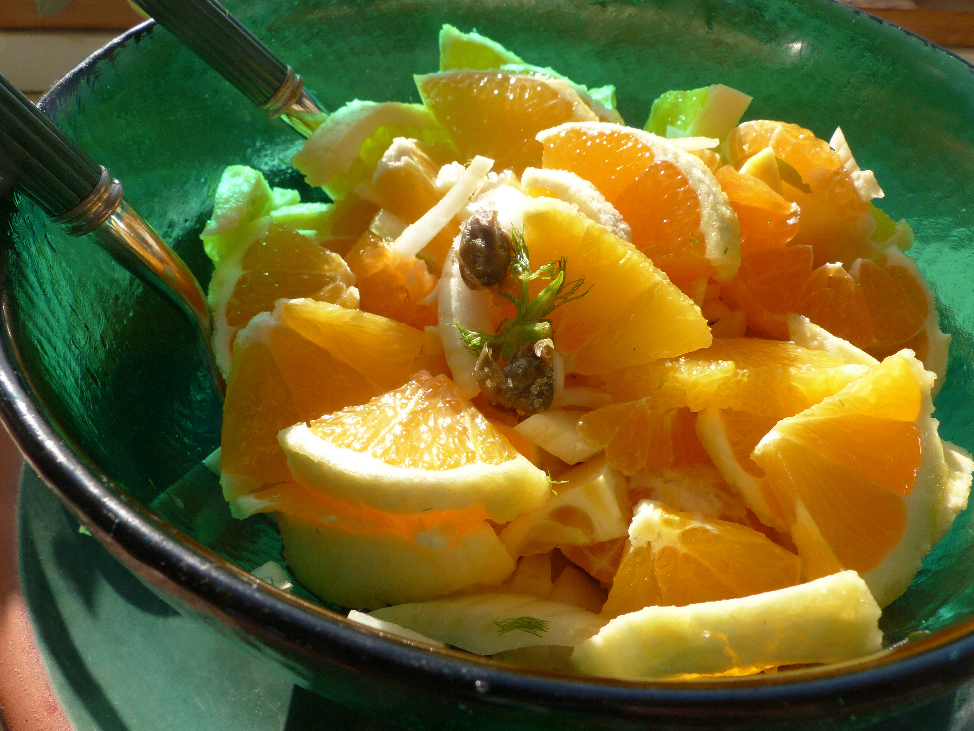 Fenchelsalat mit Orangen und Kapern
