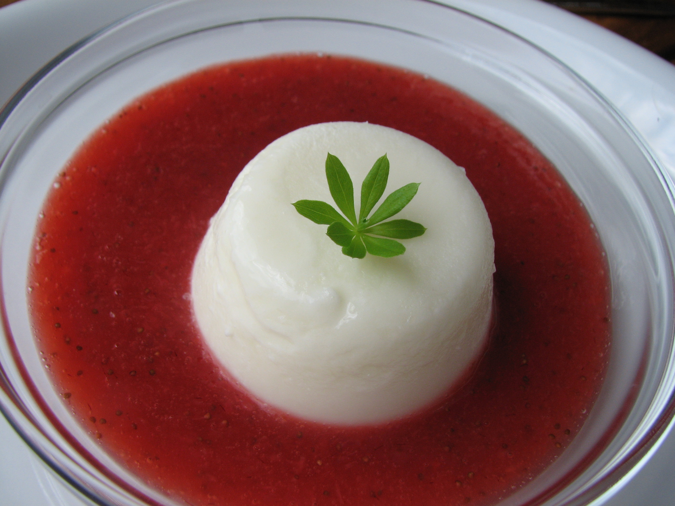 Waldmeister-Panna Cotta