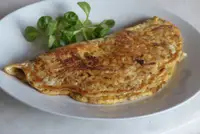 Omelett mit Zwiebeln